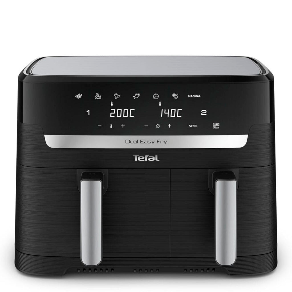 Tefal Easy Fry Dual Zone Digital Air Fryer, 2 Drawers, 8.3L, 8in1, Air Fry, Extra Crisp, Roast, Bake, Reheat
