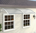 White Outdoor Curved Shielded Rain Shelter