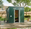 Metal Garden Storage Shed with Skillion Roof Top and Metal Base