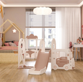 3-in-1 Kids Toddler Swing and Slide Set Climber Playset