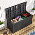 430L Black Lockable Waterproof Garden Storage Box