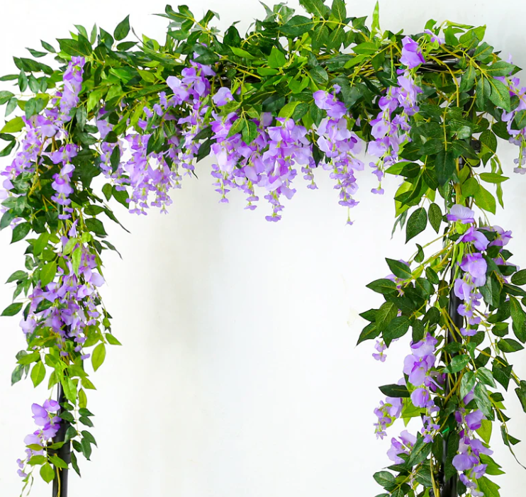 2pcs Lifelike Hanging Wisteria Flowers Garland
